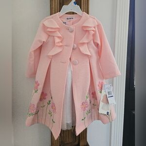 Blueberi Boulevard 2T Easter Dress & Coat Set (NWT)